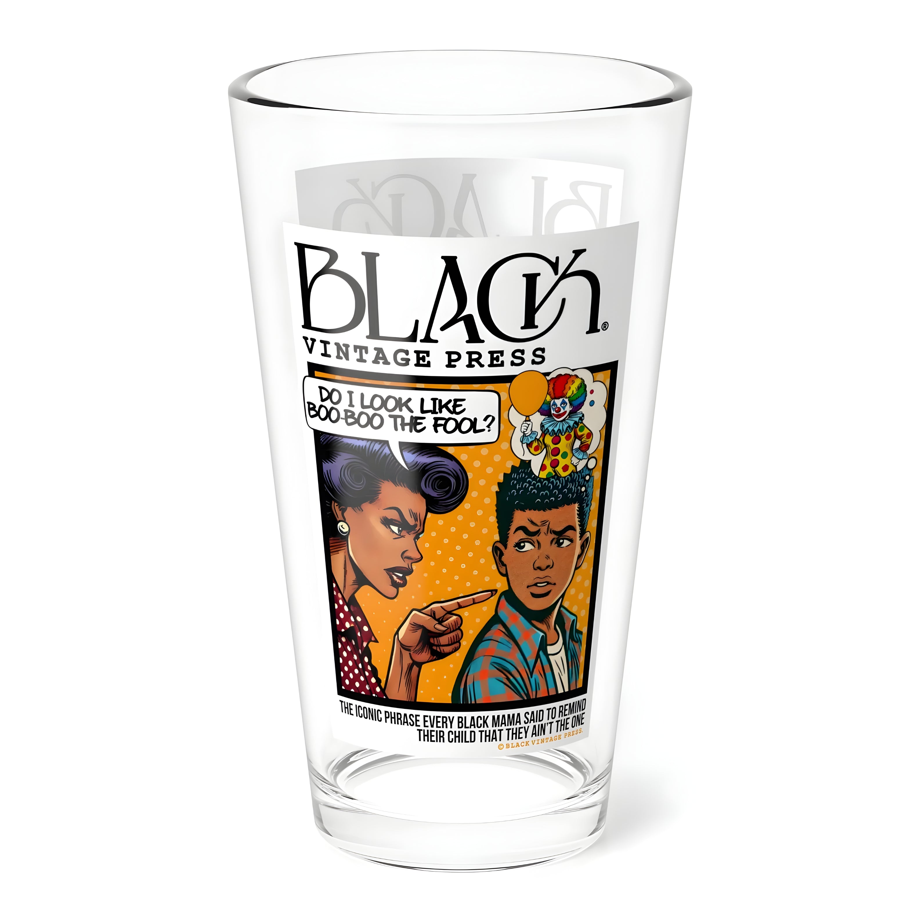 BOO-BOO THE FOOL DRINKING GLASS