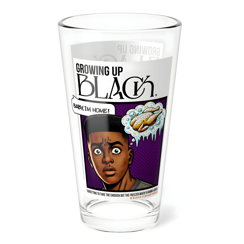 CHICKEN OUT THE FREEZER DRINKING GLASS